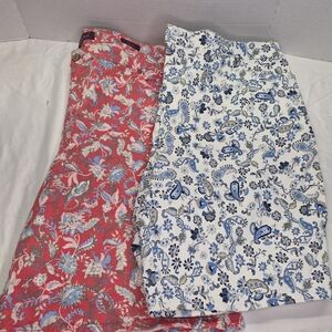 Women’s Gloria Vanderbilt Mid Rise  Bermuda & Shorts Size 22W Floral Pattern 2